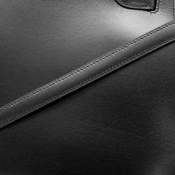 Pre Owned Hermes Kelly Sellier Black Box Calf Leather Size 28