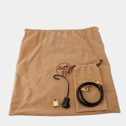 Pre Owned Hermes Kelly Sellier Black Box Calf Leather Size 28