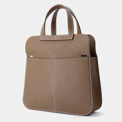 Pre Owned Hermes Halzan Etoupe Taurillon Clemence Size 25