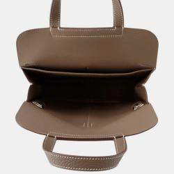Pre Owned Hermes Halzan Etoupe Taurillon Clemence Size 25
