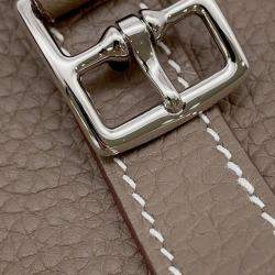 Pre Owned Hermes Halzan Etoupe Taurillon Clemence Size 25