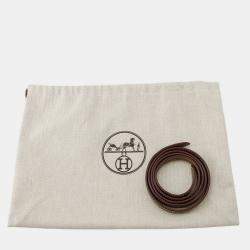 Pre Owned Hermes Halzan Etoupe Taurillon Clemence Size 25
