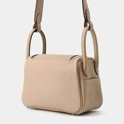 Pre Owned Hermes Lindy Trench/Etoupe Taurillon Clemence Size Mini