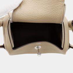 Pre Owned Hermes Lindy Trench/Etoupe Taurillon Clemence Size Mini