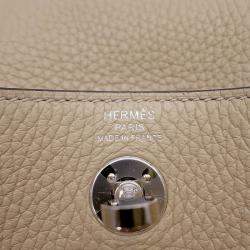 Pre Owned Hermes Lindy Trench/Etoupe Taurillon Clemence Size Mini
