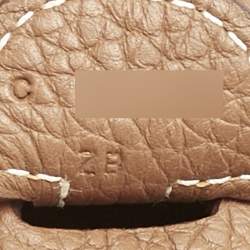 Pre Owned Hermes Gold Taurillon Clemence Leather Evelyne III PM Bag