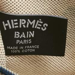 Pre Owned Hermes Beige Printed Bain Canvas Case