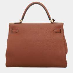 Pre Owned Hermes Kelly 32 Cuivre Leather Bag