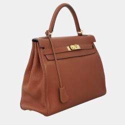Pre Owned Hermes Kelly 32 Cuivre Leather Bag