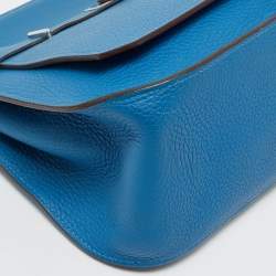 مملوكة مسبقًا حقيبة هيرمس جيبسيير 28 جلد توغو بلو ميكونونوس إكسسوار مطلي بلاديوم