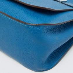 مملوكة مسبقًا حقيبة هيرمس جيبسيير 28 جلد توغو بلو ميكو�نونوس إكسسوار مطلي بلاديوم