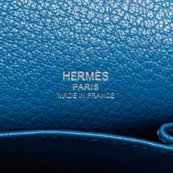 مملوكة مسبقًا حقيبة هيرمس جيبسيير 28 جلد توغو بلو ميكونونوس إكسسوار مطلي بلاديوم