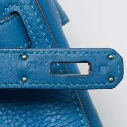 مملوكة مسبقًا حقيبة هيرمس جيبسيير 28 جلد توغو بلو ميكونونوس إكسسوار مطلي بلاديوم