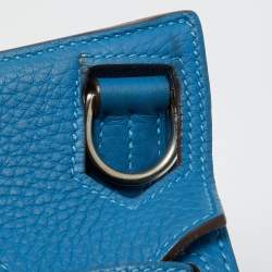 ممل�وكة مسبقًا حقيبة هيرمس جيبسيير 28 جلد توغو بلو ميكونونوس إكسسوار مطلي بلاديوم