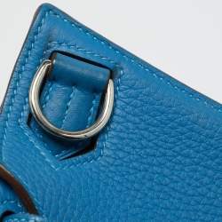 مملوكة مسبقًا حقيبة هيرمس جيبسيير 28 جلد توغو بلو ميكونونوس إكسسوار مطلي بلاديوم