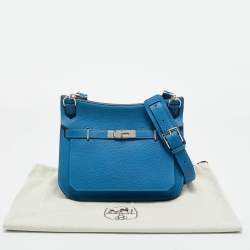 مملوكة مسبقًا حقيبة هيرمس جيبسيير 28 جلد توغو بلو ميكونونوس إكسسوار مطلي بلاديوم