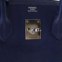 Pre Owned Hermes Birkin 30 Blue Saphir Epsom Bag 