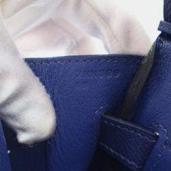 Pre Owned Hermes Birkin 30 Blue Saphir Epsom Bag 