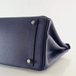 Pre Owned Hermes Birkin 30 Blue Saphir Epsom Bag 