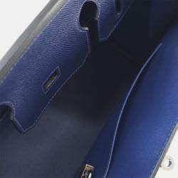 Pre Owned Hermes Birkin 30 Blue Saphir Epsom Bag 