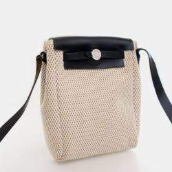 Pre Owned Hermes Noir Toile Herbag TPM