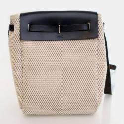 Pre Owned Hermes Noir Toile Herbag TPM