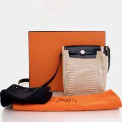 Pre Owned Hermes Noir Toile Herbag TPM