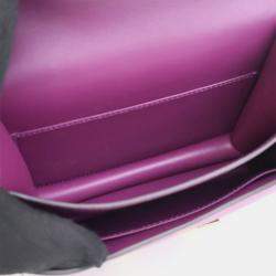Pre Owned Hermes Mini Constance 18 Anemone Evercolor Shoulder Bag