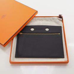 Pre Owned Hermes Birkin Noir Togo Backpocket Pouch 21