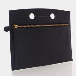Pre Owned Hermes Birkin Noir Togo Backpocket Pouch 21
