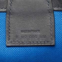 Pre Owned Hermes Bleu de France/Caban Militaire Canvas and Swift Leather Steeple 25 Bag