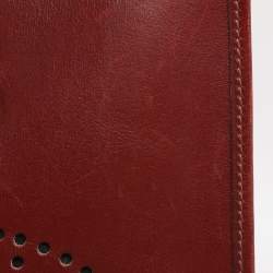 Pre Owned Hermes Rouge Grenat Box Calf Long Strap Evelyne TPM Bag