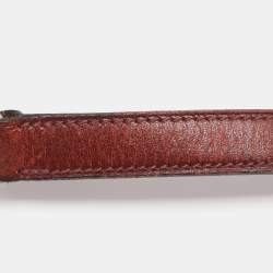 Pre Owned Hermes Rouge Grenat Box Calf Long Strap Evelyne TPM Bag