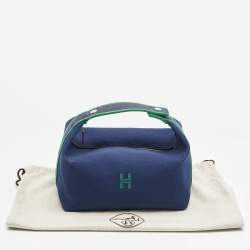Pre Owned Hermes Marine Canvas Large Bride-a-Brac Pouch