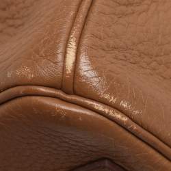 Pre Owned Hermes Alezan Taurillon Clemence Leather Palladium Finish Birkin 35 Bag