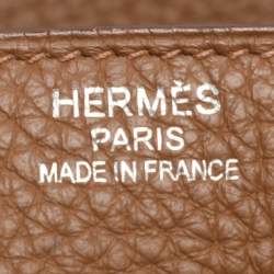 Pre Owned Hermes Alezan Taurillon Clemence Leather Palladium Finish Birkin 35 Bag