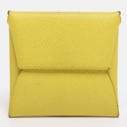 Pre Owned Hermes Kiwi Epsom Leather Bastia Coin Purse