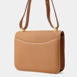 Pre Owned Hermes Constance Size 24 Miroir Gold Epsom Bag