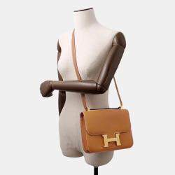 Pre Owned Hermes Constance Size 24 Miroir Gold Epsom Bag