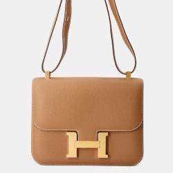 Pre Owned Hermes Constance Size 24 Miroir Gold Epsom Bag