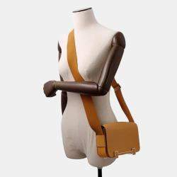 Pre Owned Hermes Geta Camel Chevre Myzore Goatskin Bag