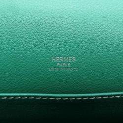 Pre Owned Hermes Sac Roulis Size 23 Vert Vertigo Evercolor Bag 