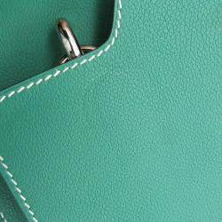 Pre Owned Hermes Sac Roulis Size 23 Vert Vertigo Evercolor Bag 