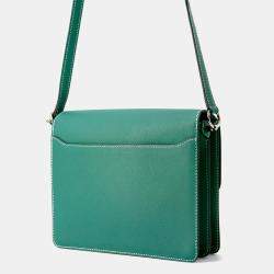 Pre Owned Hermes Sac Roulis Size 23 Vert Vertigo Evercolor Bag 