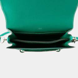 Pre Owned Hermes Sac Roulis Size 23 Vert Vertigo Evercolor Bag 