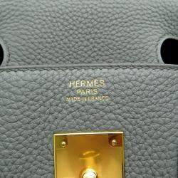 Pre Owned Hermes Birkin  Size 30 Vert Amand Togo Leather Bag 