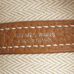 Pre Owned Hermes Neo Garden Size 23 Gold Negonda Leather  Bag 