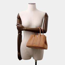 Pre Owned Hermes Neo Garden Size 23 Gold Negonda Leather  Bag 
