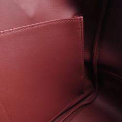Pre Owned Hermes Plume Size 32 Rouge H Swift Leather Bag