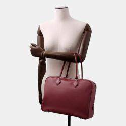 Pre Owned Hermes Plume Size 32 Rouge H Swift Leather Bag